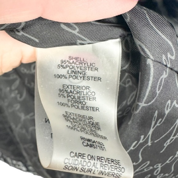 Karl Lagerfeld Tweed Blazer Black & White Size 6 *FLAW* - Picture 10 of 11